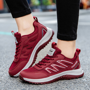 Spring Winter New Men's Unisex Sporty Casual Sports Shoes Breathable Mesh <b>Upper</b> Anti-Slip Lace-Up Outsole Black Walking Shoes - Product Image 4