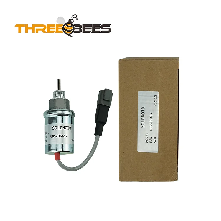 Électrovanne Extinction Huile U85206452 12V DC Pour Groupe Électrogène Perkins