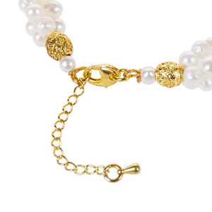 สร้อยข้อมือมุกบิด3แถวพร้อมไข่มุกกลมหรูหราและหรูหราเครื่องประดับ - Product Image 2