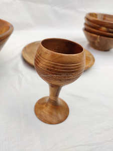 Respetuoso del medio ambiente madera de Acacia de vidrio de alta calidad de vidrio de madera de Venta caliente de madera conjunto de cristal para casa hotel restaurante - Product Image 4