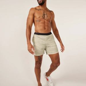 Pantalones Cortos Deportivos Ajustados de Talla Grande con Efecto Fruncido en Glúteos, 2 en 1, de 4 Pulgadas, de Cintura Alta, de Malla, con Camuflaje, para Hombre - Product Image 6