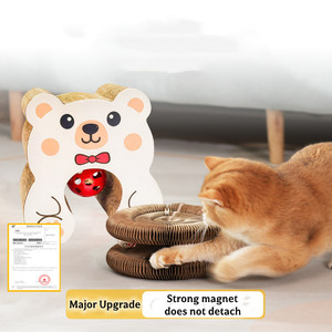 Kedi Akordeon Oyuncak Kediler Tırmalama Direği Top Parkuru Eğlenceli Zeka Geliştirici Eğitici Sihirli Org Kedi Tırmalama Tahtası Oyuncak - Product Image 1
