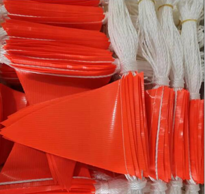 Banderín de seguridad para sitio de construcción, banderines triangulares de PVC - Product Image 3