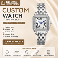 Montres carrées vintage délicates, montres de luxe pour femmes avec accent diamant, bracelet en acier inoxydable, montre analogique à quartz, montres étanches