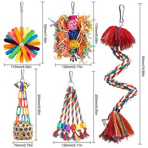 <strong>Wholesale</strong> Bird <strong>Toys</strong> Rope Perch with Bell Colorful Wooden <strong>Toys</strong> Suitable for <strong>Parrots</strong> to Perch Climb Play With and Have Fun. - Product Image 6