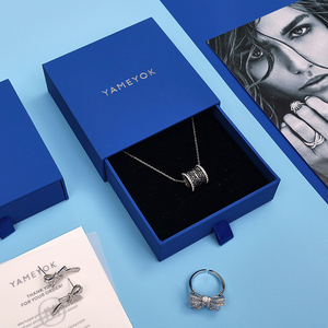 Thân thiện với môi giấy sang trọng hộp đồ trang sức nhỏ Hộp quà tặng bao bì cho đồ trang sức nhẫn tùy chỉnh trang sức hiển thị hộp - Product Image 3