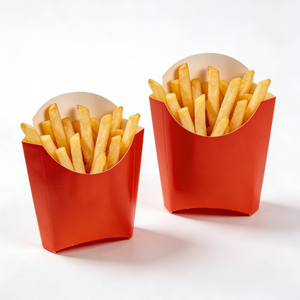 Boîte à frites en papier à faible MOQ, logo personnalisé, pour nuggets de poulet, pop-corn, frites, emballage imprimé pour restauration rapide, vente en gros - Product Image 3