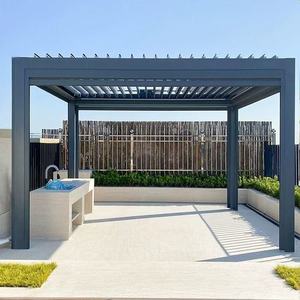 Pérgola de Aluminio Impermeable para Jardín, Patio, Pabellón y Balcón, Invernadero, Gazebo con Persianas Motorizadas - Product Image 2