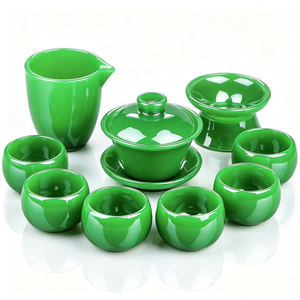 High Quality Sky Blue Liuli Glass <b>Tea</b> <b>Set</b> Factory Direct Sale Customizable Chinese Kung Fu <b>Tea</b> Ware Handmade Azure Colored - Product Image 6