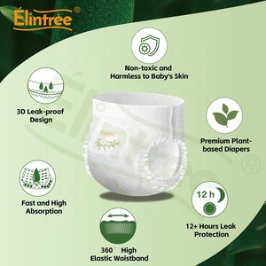 Elintreeカスタム環境にやさしい生分解性ベビーおむつ幼児プルアップおむつトレーニングパンツ - Product Image 5