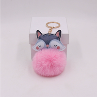 Porte-clés en fourrure d'animal de la forêt de dessin animé, sac à dos d'étudiant, décoration suspendue pour vêtements, stylo