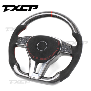 Convient pour <span class=keywords><strong>Mercedes</strong></span> benz W204 Classe C C350 C300 C280 C63 E63 G63 S63 G65 GT63 GTS GLA GLB GLC W222 W220 Volant en fibre de carbone - Product Image 3