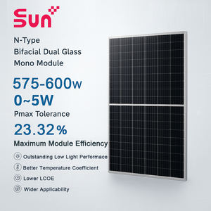 Panneau solaire SunPlus 580W bifacial de type N pour mono double vitrage - Sortie de puissance élevée, demi-cellule, IP67, efficacité de 23,32% - Product Image 2