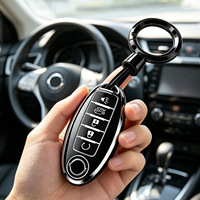 Étui de protection pour clé sans clé en alliage de zinc avec porte-clés pour Nissan Altima Armada Maxima Murano Titan Armada Altima Versa