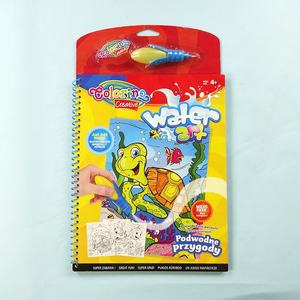 カラーリングトラベル落書きブックキッズクリエイティブアニマルズ水描画落書きマットブック落書きペン付き - Product Image 2