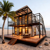 Casa Móvil Prefabricada Transpirable Evermore de 20 pies, Plegable, con 4 Dormitorios, Diseño de Granja, Contenedor con Ruedas para Almacenamiento