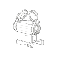 SPECPRECISION RD2 1x22 Viseur à point rouge à optique fermée IPX7 étanche avec fixation QD à levier de verrouillage LT660 et système de co-témoignage absolu