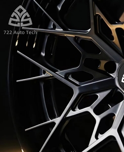 Cerchi in Lega di Alluminio 6061 T6 Forgiati su Misura 722auto, Design Concavo Nero Semi-Lucido 5x112/114.3/120 per <span class=keywords><strong>Mercedes</strong></span> <span class=keywords><strong>Classe</strong></span> <span class=keywords><strong>C</strong></span> ed E - Product Image 4