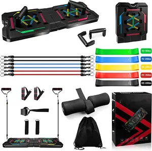 Wellshow Portable Home Gym Equipment Push Up Board Set With 19 Gym Accessories Home Training Pack Fitness Accessories
