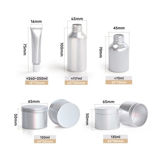 Eco Friendly Aluminum Cosmetic Packaging Custom Printing Aluminum Jar and Bottle for Beauty Brands Aluminum Cosmetic Bottle - Product Image 2