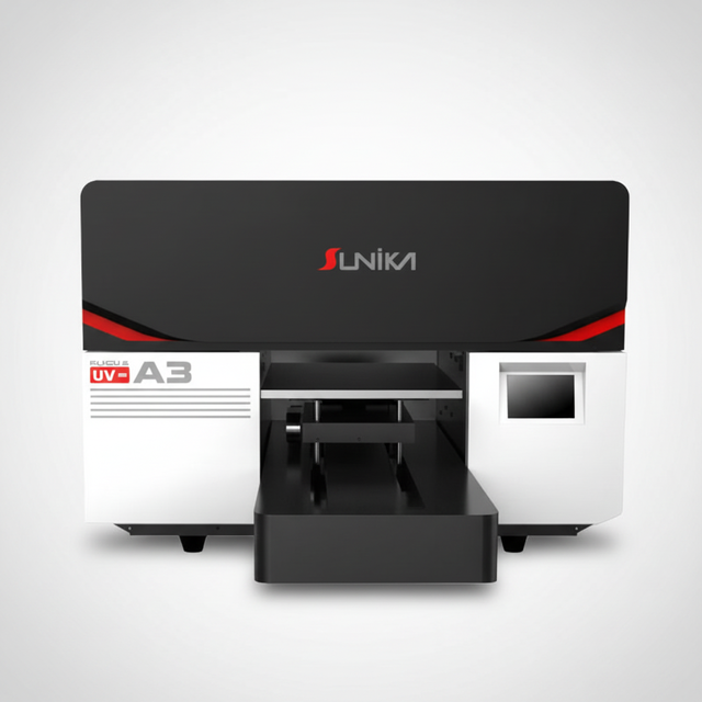 Sunika A3 UV-LED Flatbed Printer I3200 Printhead Full-Automatic 9600DPI Eco-Solvent Multifunction Roll-to-Roll Card Stock
