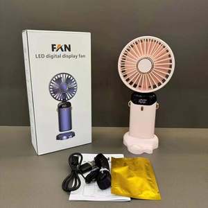 Groothandel Nieuwe USB Handventilator Mini Draagbare Bureau Opvouwbare Kleine Ventilator Hangende Nek Digitale Aromatherapie Elektrische Ventilator - Product Image 4