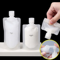 Pochettes à bec verseur complètes transparentes en PE, résistantes à l'humidité, 30ml, 50ml, 150ml, 380ml, 500ml pour le stockage de boissons, jus et liquides