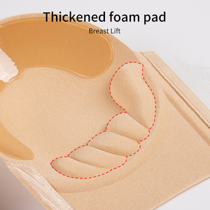 新デザイン 深い谷間を作る シリコン接着剤付き 粘着式 ウイングサイドパッド入り セクシーな深いU字型 粘着ブラ - Product Image 4