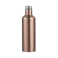 Bouteille à vin isotherme en acier inoxydable 304 de qualité alimentaire de 500 ml, gourde portable isolée anti-fuite pour le camping, les pique-niques et les voyages en plein air