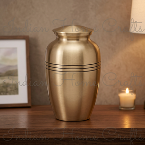 Metal Cremation Urn 200 Cubic Inch Adult <b>Ashes</b> Keepsake <b>Casket</b> Custom Color Memorial Burial Decoration - Indian Home Crafts - Product Image 3