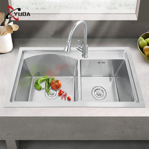 Nouvelles tendances évier de cuisine commercial à bol unique en acier inoxydable 304 poinçonnage <span class=keywords><strong>Lefton</strong></span> Design avec égouttoir sans robinet - Product Image 2