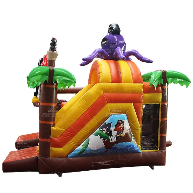 Commercial pirate ship boat air trampoline Christmas inflatable bouncer with accessories Bounce House for kids
