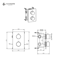 Mélangeur de douche de salle de bain chaud et froid dissimulé de haute qualité système de douche thermostatique robinet mural en acier inoxydable SUS304