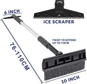 Penjualan Laris Aksesoris Perawatan Mobil Kualitas Tinggi Sikat Salju Teleskopik Pegangan Panjang dengan Pengikis Es - Product Image 5