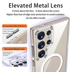 삼성 갤럭시 S24 플러스 울트라 S24 + 카메라 프로텍터 마그네틱 링 전화 투명 하드 PC Wls83 Wlons 용 클리어 케이스 - Product Image 4