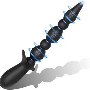 Plug anal électrique Mengqi Black, 10 fréquences, vibrations puissantes, étanche, en silicone, pour plaisir anal. - Product Image 4