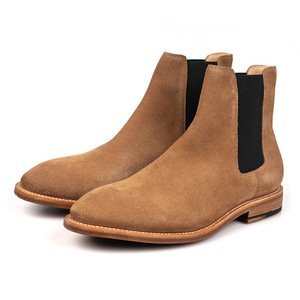 Botas Chelsea para <span class=keywords><strong>Hombre</strong></span>, Zapatos de Cuero Británico con Acabado Satinado - Product Image 5