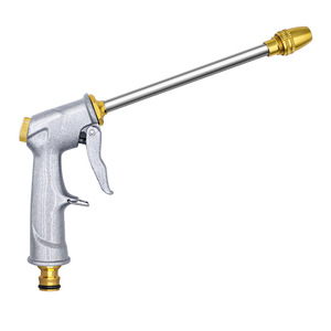 Pistolet à eau en alliage à pression réglable avec longue poignée pour le lavage de voitures et le nettoyage des jardins, utilisable avec l'eau du robinet - Product Image 3