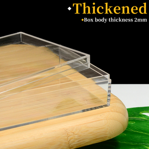 Bán Buôn 400Ml Hình Chữ Nhật Nhựa Trong Suốt Cấp Thực Phẩm Lưu Trữ Container Hiển Thị Hộp Nắp Cho Hải Sản Các Loại Thảo Mộc Đường Bao Bì - Product Image 3