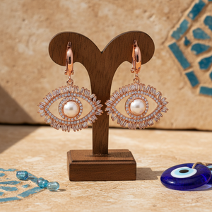 Turkish Eye Baguette Zircon Stone Turkish Wholesale Handmade 925 Sterling <b>Silver</b> Wholesale Handcrafted <b>Dangle</b> <b>Earring</b> - Product Image 3