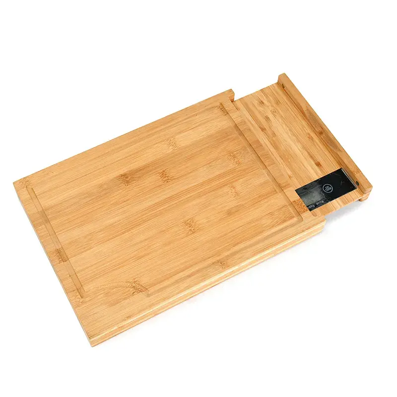 Youlikeスマートまな板セット、リサイクル可能。キッチン用電子はかり付き木製ステーキまな板