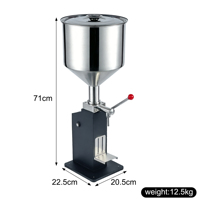 Remplisseur manuel semi-automatique de machine de remplissage de petite dose de pâte d'acier inoxydable A03 pour la crème, le shampooing et les cosmétiques