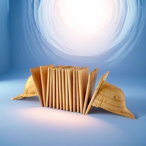 En gros Instruments de percussion : Bloc musical en bois à grincements d'oiseaux, type 'Bird-tooth', 'Dolphin', 'Fast board' - Product Image 3