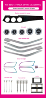SJC 64 couleurs, éclairage ambiant pour voiture, pour Mercedes Benz CLA/GLA/A/B-Class W156/ W117/W246 /W176 2013-2019, accessoires d'éclairage de sortie d'air