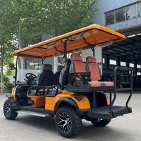 Voiture de golf tout-terrain 6 places avec batterie lithium électrique 60V, moteur AC et éclairage LED, neuve