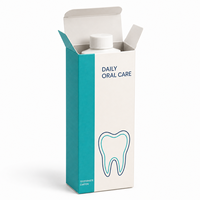 Cartons pliables personnalisés écologiques et recyclables avec fermeture à languette, finition mate/brillante, impression offset pour l'emballage de produits de soins bucco-dentaires en détail