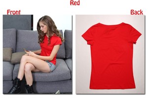 2025 Thiết Kế Mới Tùy Chỉnh Giá Rẻ Phụ Nữ T-Shirt Và Đồng Phục Văn Phòng Thiết Kế Của Phụ Nữ Vòng Cổ Áo Thun - Product Image 4