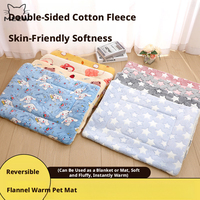 Tapis de couchage pour animaux de compagnie en flanelle épaisse double face, toutes saisons, pour chats et chiens