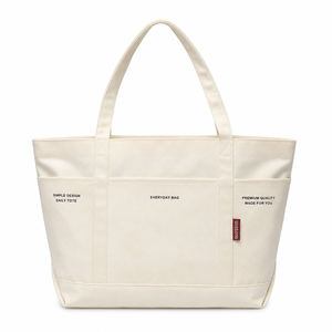 Eco-Friendly <b>Extra</b> <b>Large</b> Beach Tote Bag Long Rope Handle Custom <b>Printed</b>/Embroidery Letter Logo Shoulder Strap Canvas Tote Bag - Product Image 1
