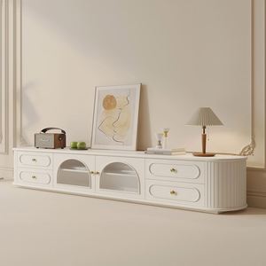 Modern Luxury LED <b>TV</b> Cabinet with <b>Wall</b>-<b>Mounted</b> Floating <b>Stand</b> for Living Room and Hotel Use - Product Image 3